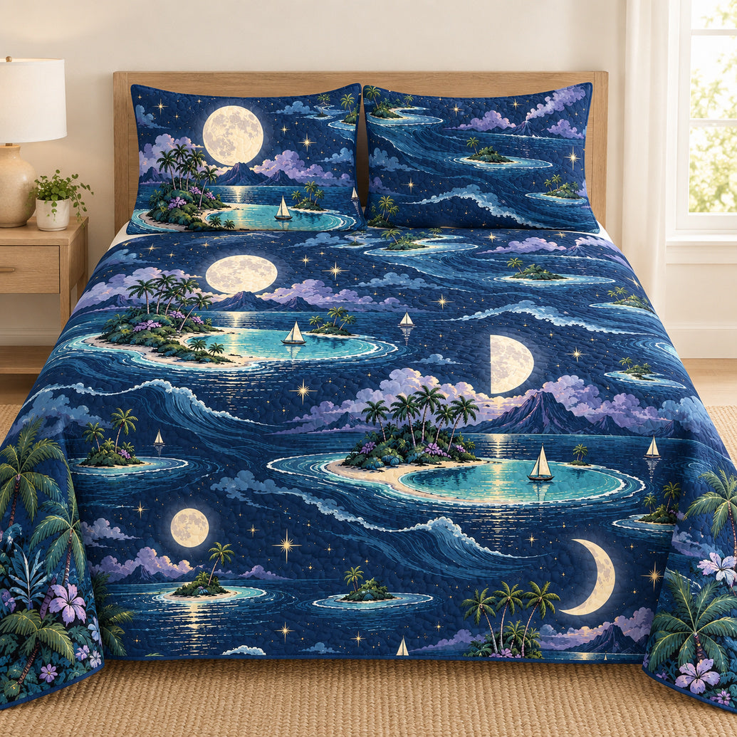 Moonlit Atoll Lanterns Bedroom Bedding Set