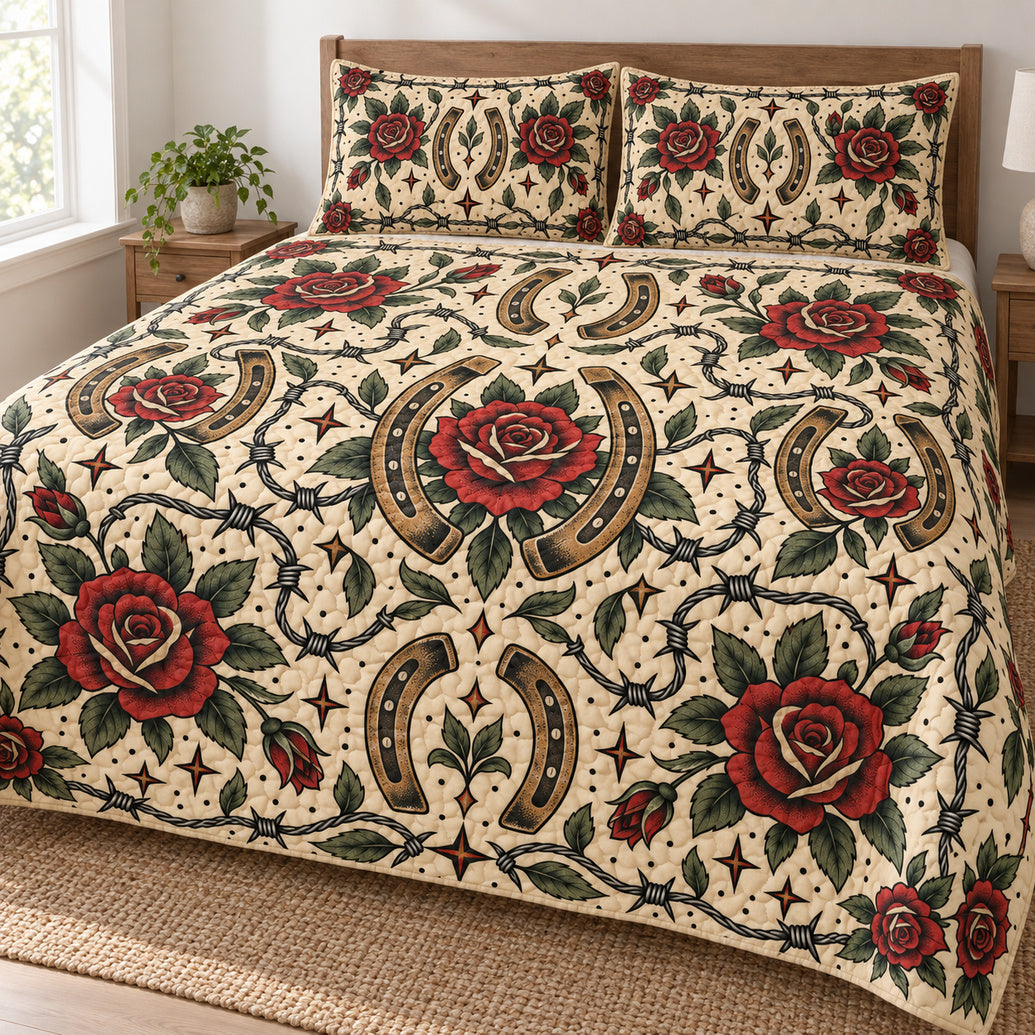Barbed Rose Lucky Flash Bedding Set