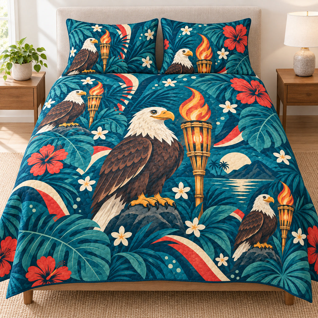 Luau Eagle Lanterns Bedding Set
