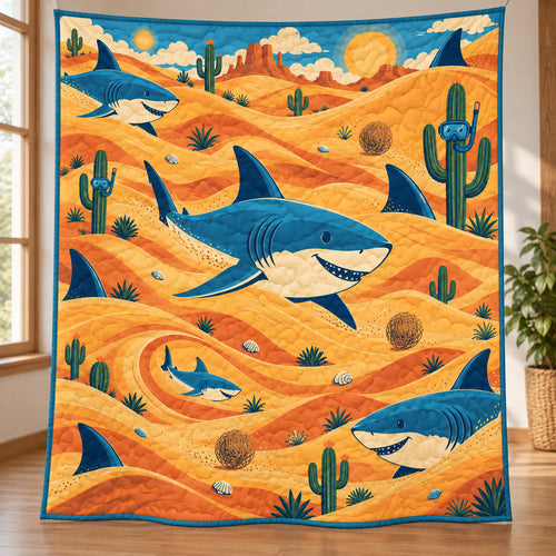 Desert Fin Mirage Quilt Blanket