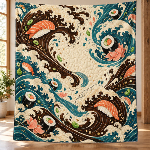 Soy Tide Sashimi Quilt Blanket