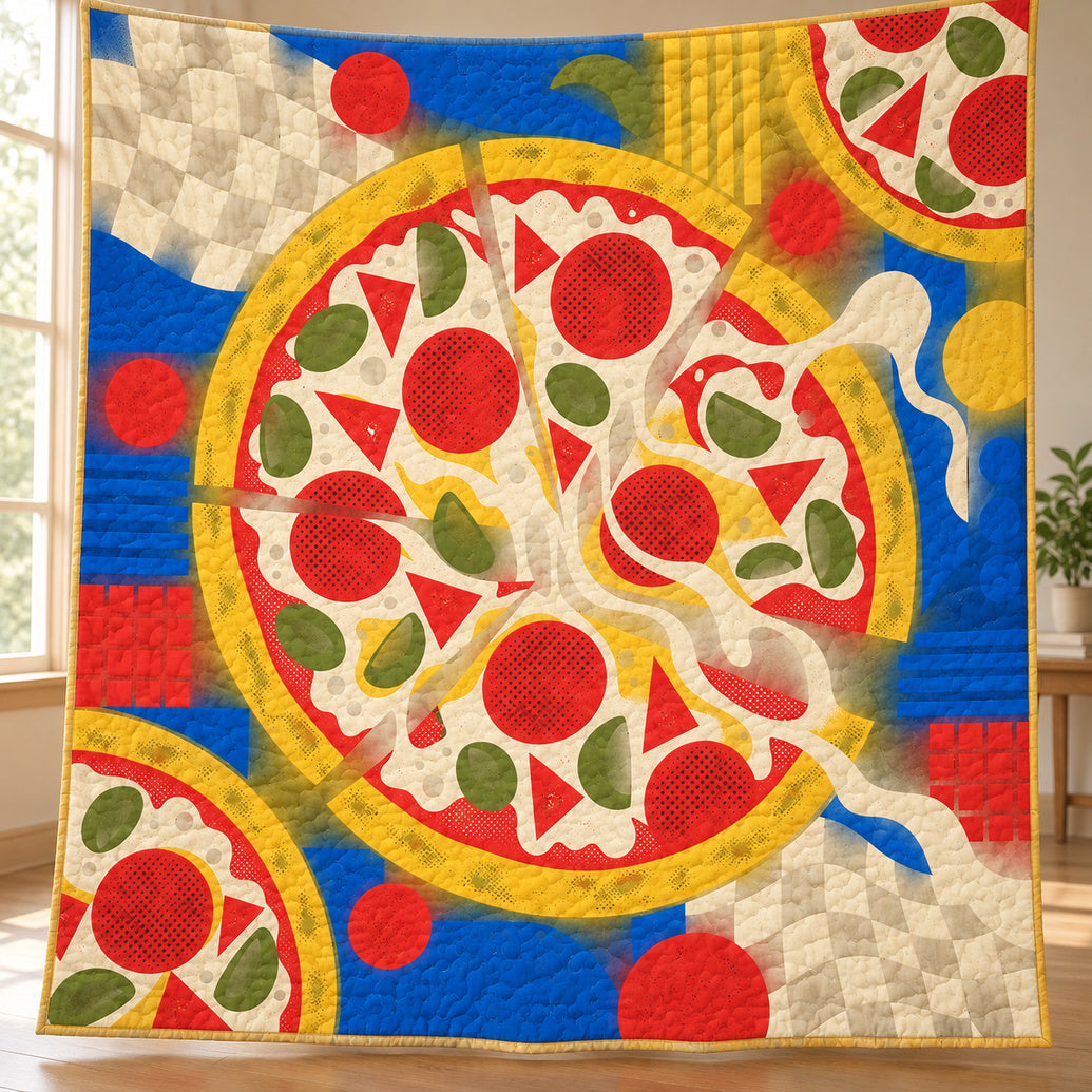Melted Mosaic Pizzeria Quilt Blanket