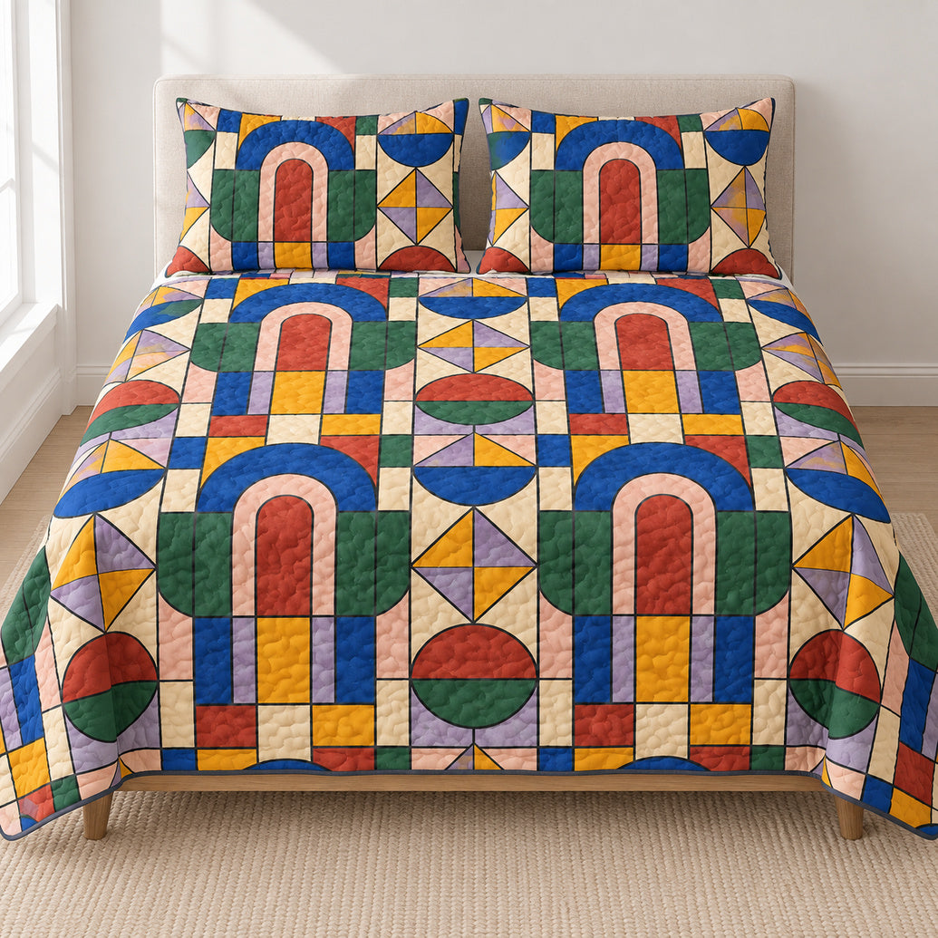 Prismatic Sanctuary Blocks Bedding Set