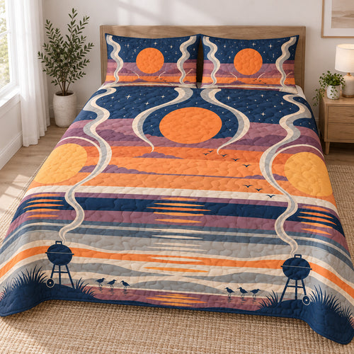 Twilight Smoke Horizon Bedding Set