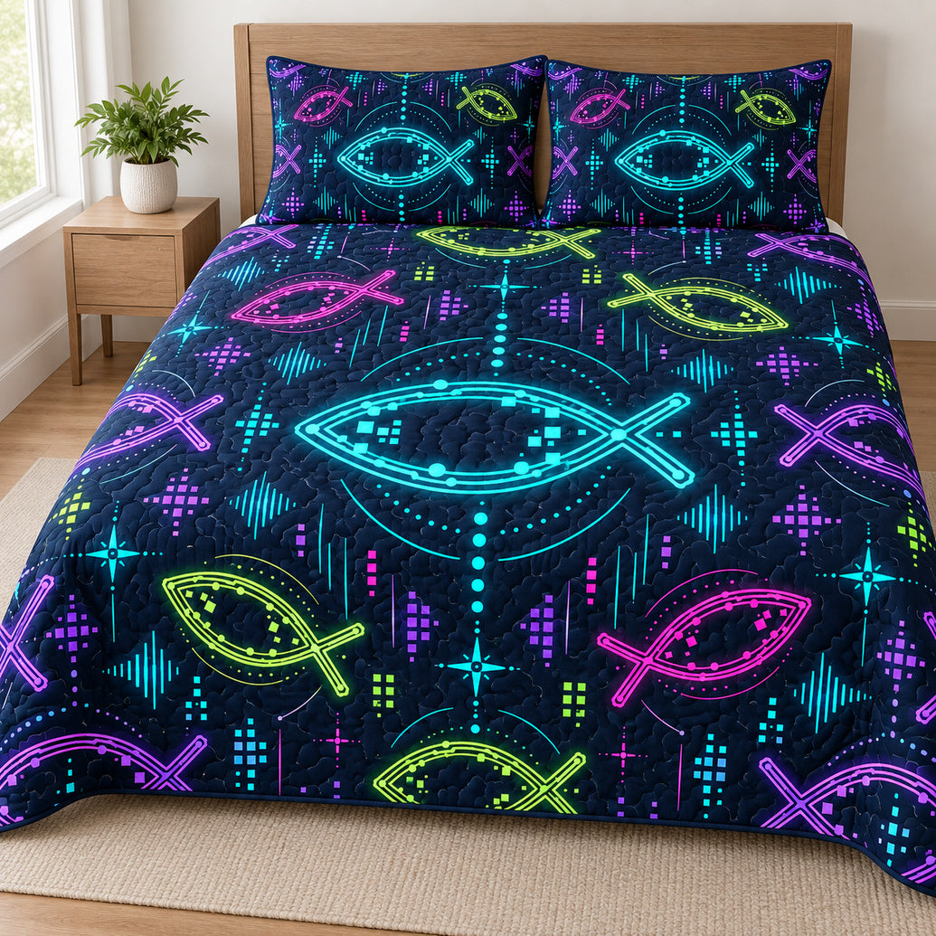 Neon Ichthys Circuit Bedding Set