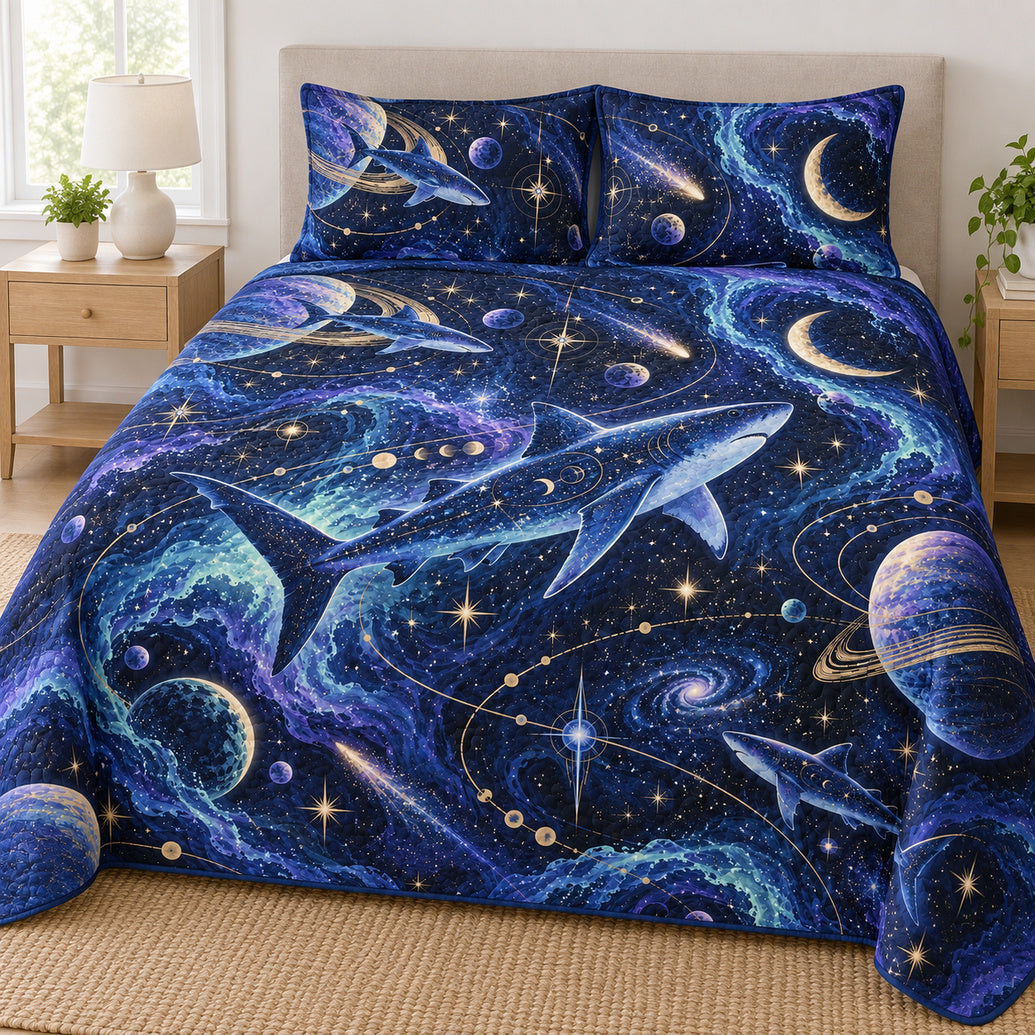 Starlight Shark Orbit Bedding Set