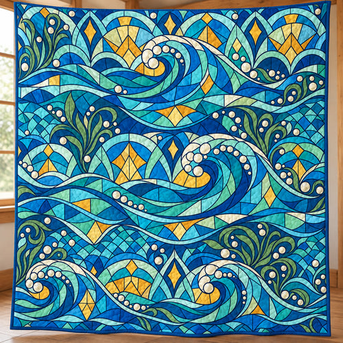 Tideglass Confluence Quilt Blanket