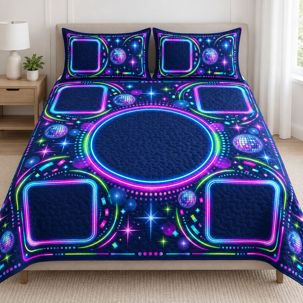 Electric Confetti Portrait Loops Bedding Set