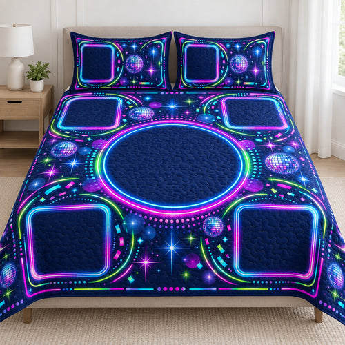 Electric Confetti Portrait Loops Bedding Set