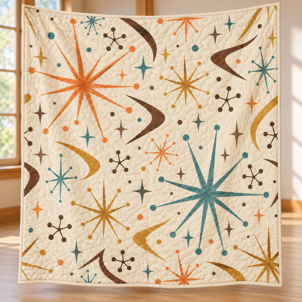 Cream Starburst Lounge Quilt Blanket