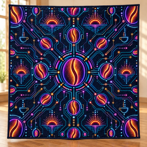 Caffeine Circuit Bloom Quilt Blanket
