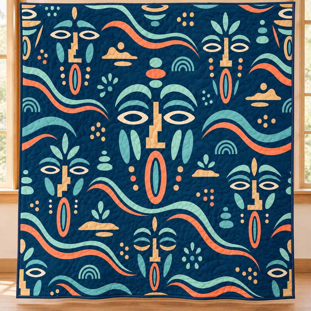 Tidecarved Icon Drift Quilt Blanket
