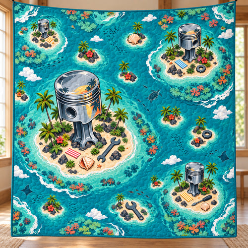 Piston Atoll Workshop Quilt Blanket