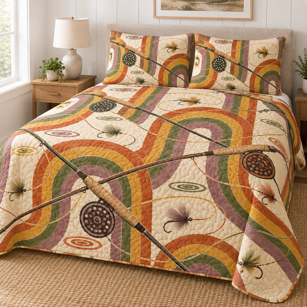 Sunset Fly Rod Archive Bedding Set