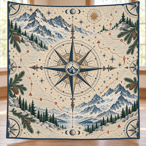 Summit Compass Atlas Quilt Blanket