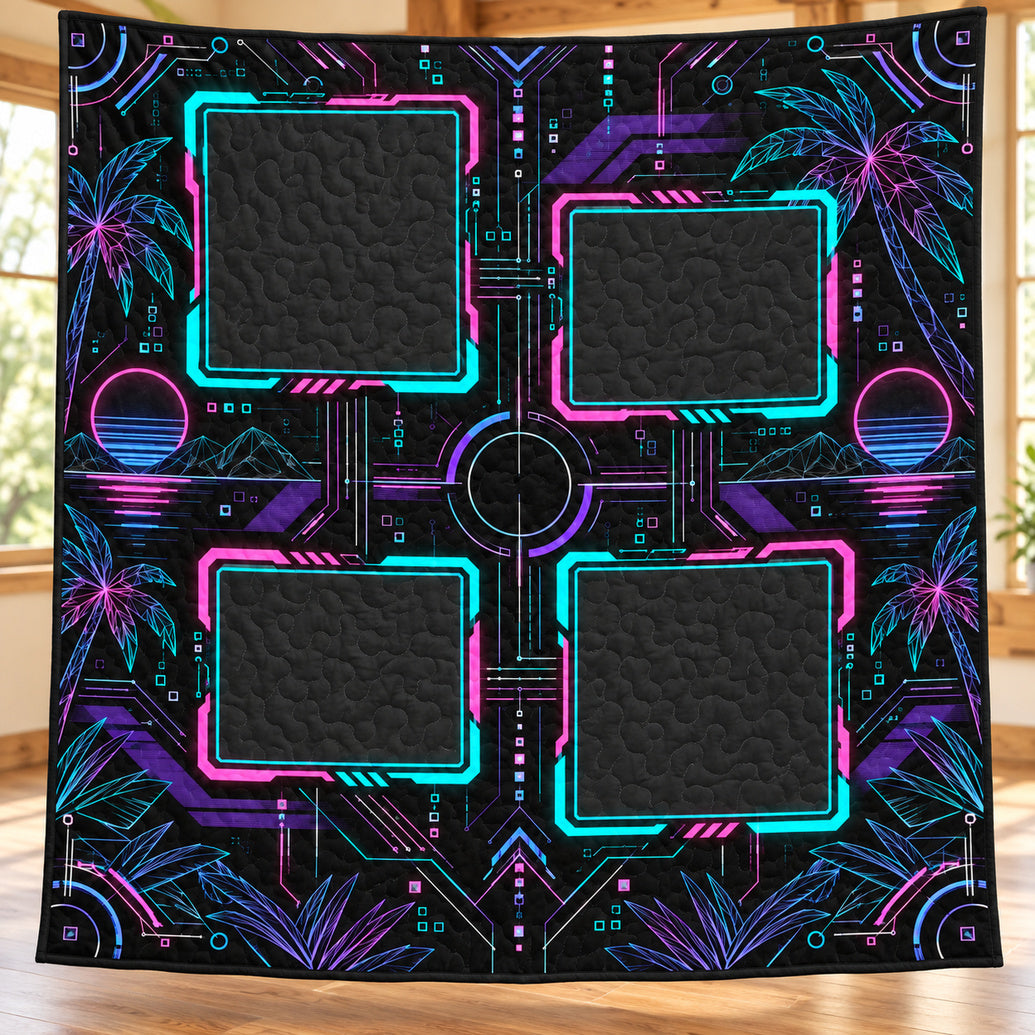 Gridlight Portal Bedroom Quilt Blanket