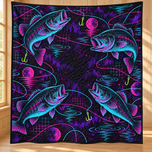Electric Bass Nightline Quilt Blanket