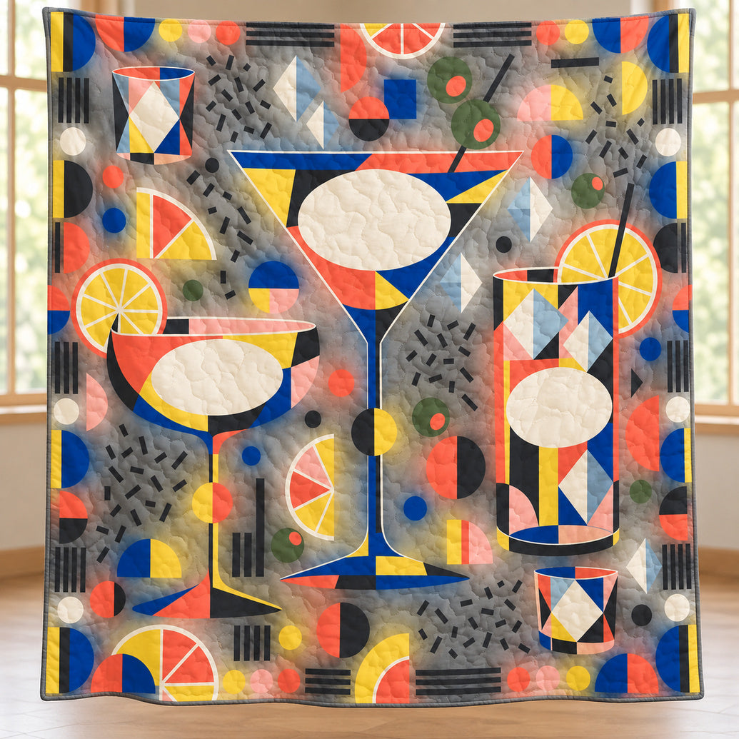Cocktail Facet Cameo Bedroom Quilt Blanket