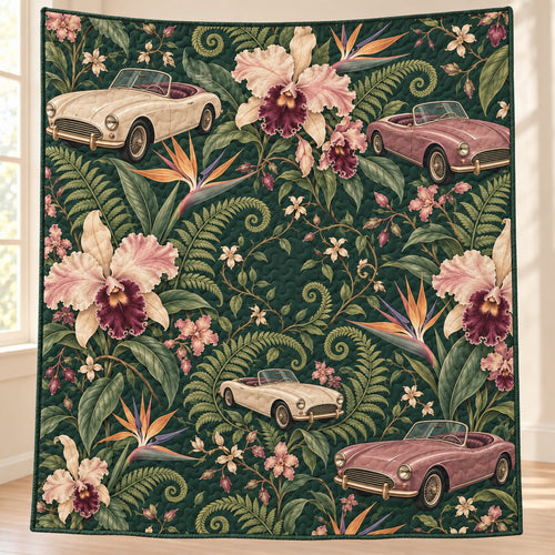 Orchid Motorcar Conservatory Quilt Blanket
