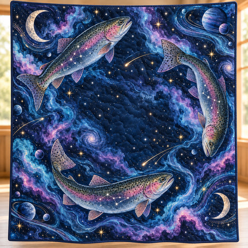 Nebula Trout Passage Quilt Blanket
