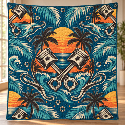 Piston Palm Sundown Quilt Blanket