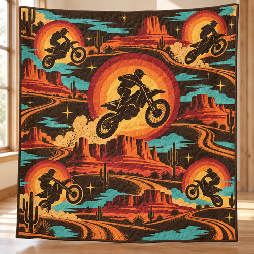 Desert Jump Sundown Quilt Blanket