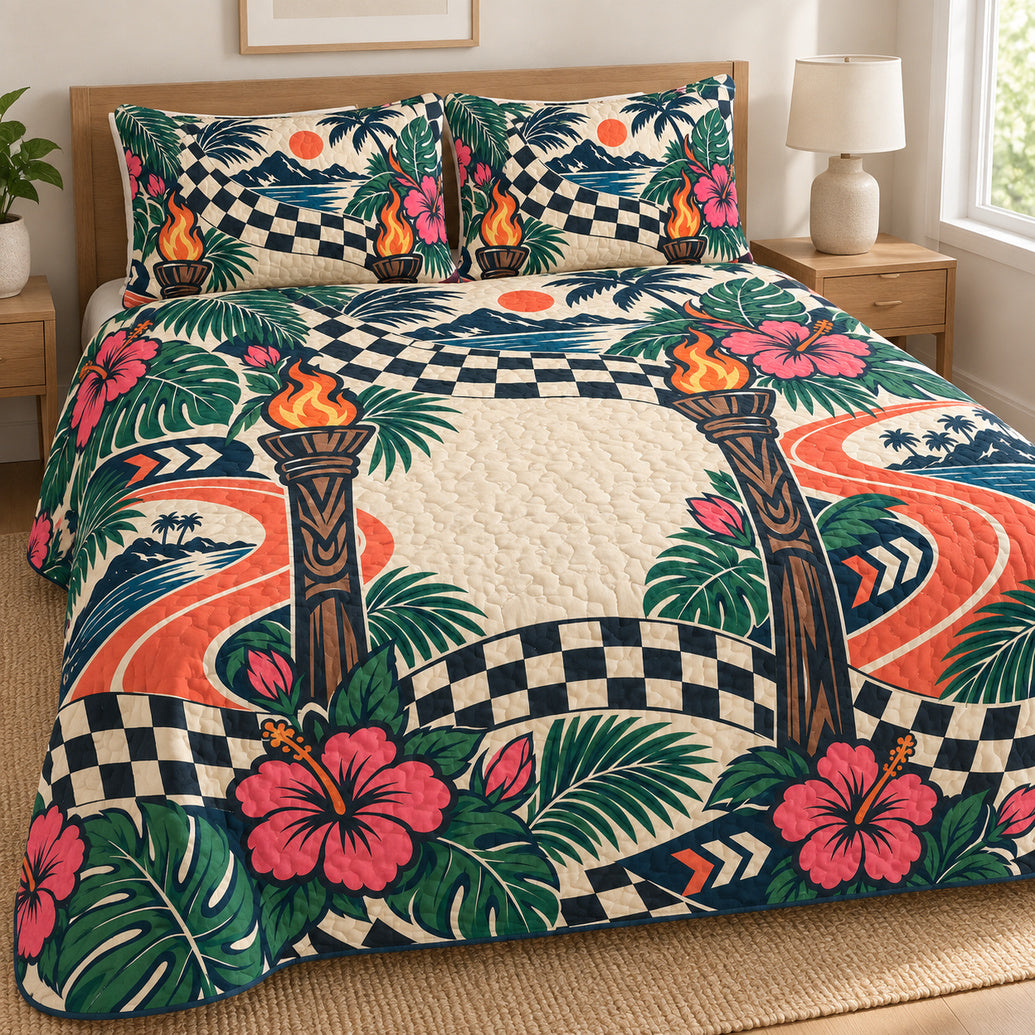 Tiki Grid Grand Prix Bedding Set