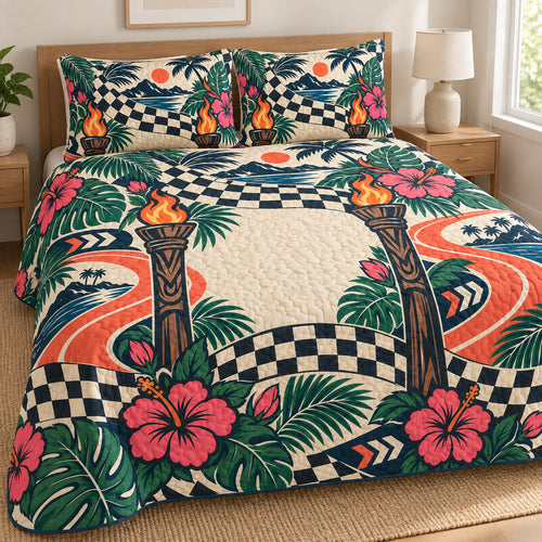 Tiki Grid Grand Prix Bedding Set