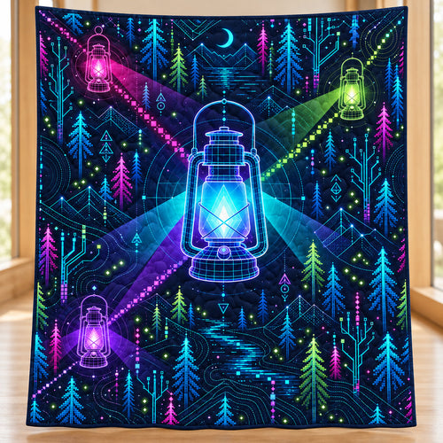 Neon Ranger Lantern Circuit Quilt Blanket
