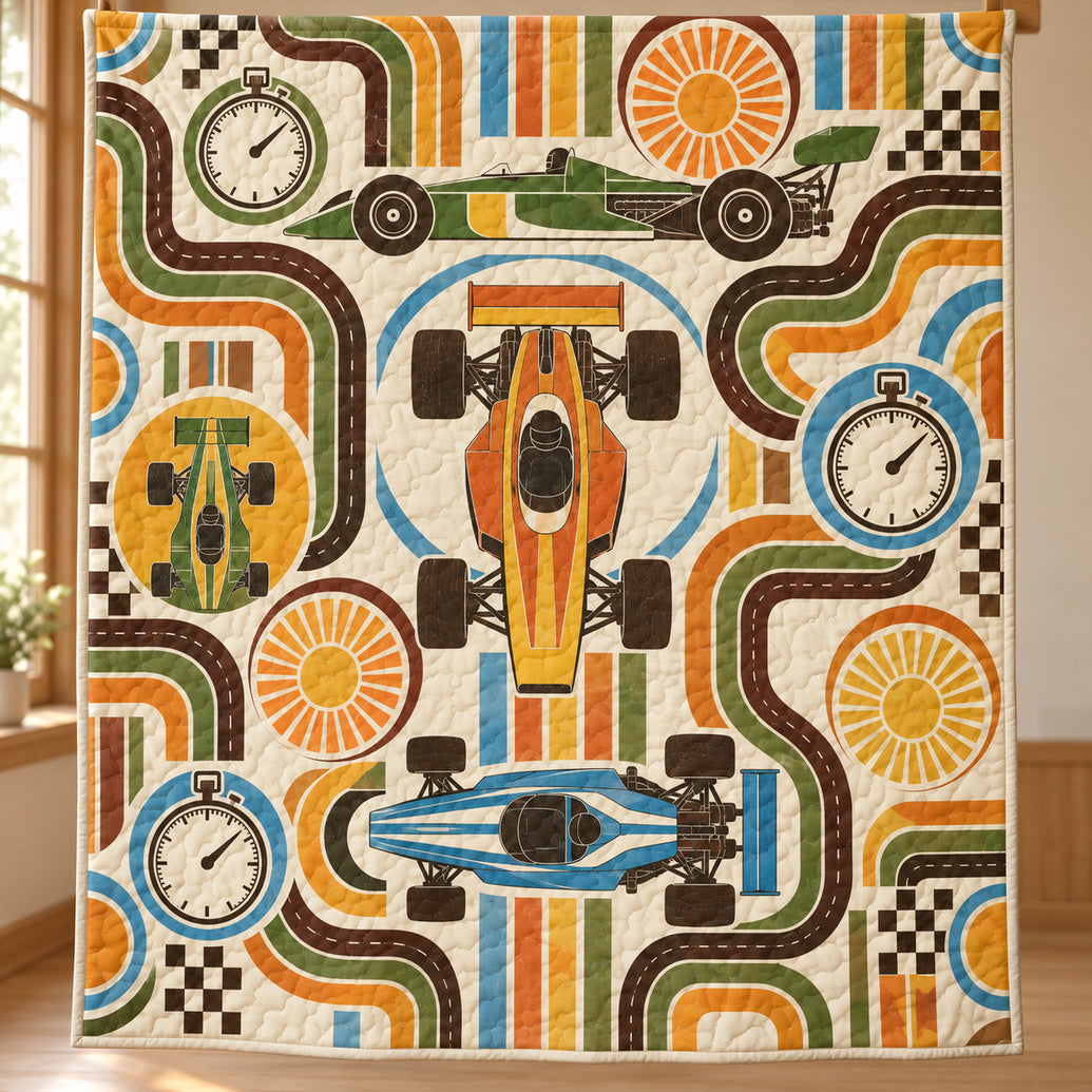Sunset Grand Prix Archive Quilt Blanket