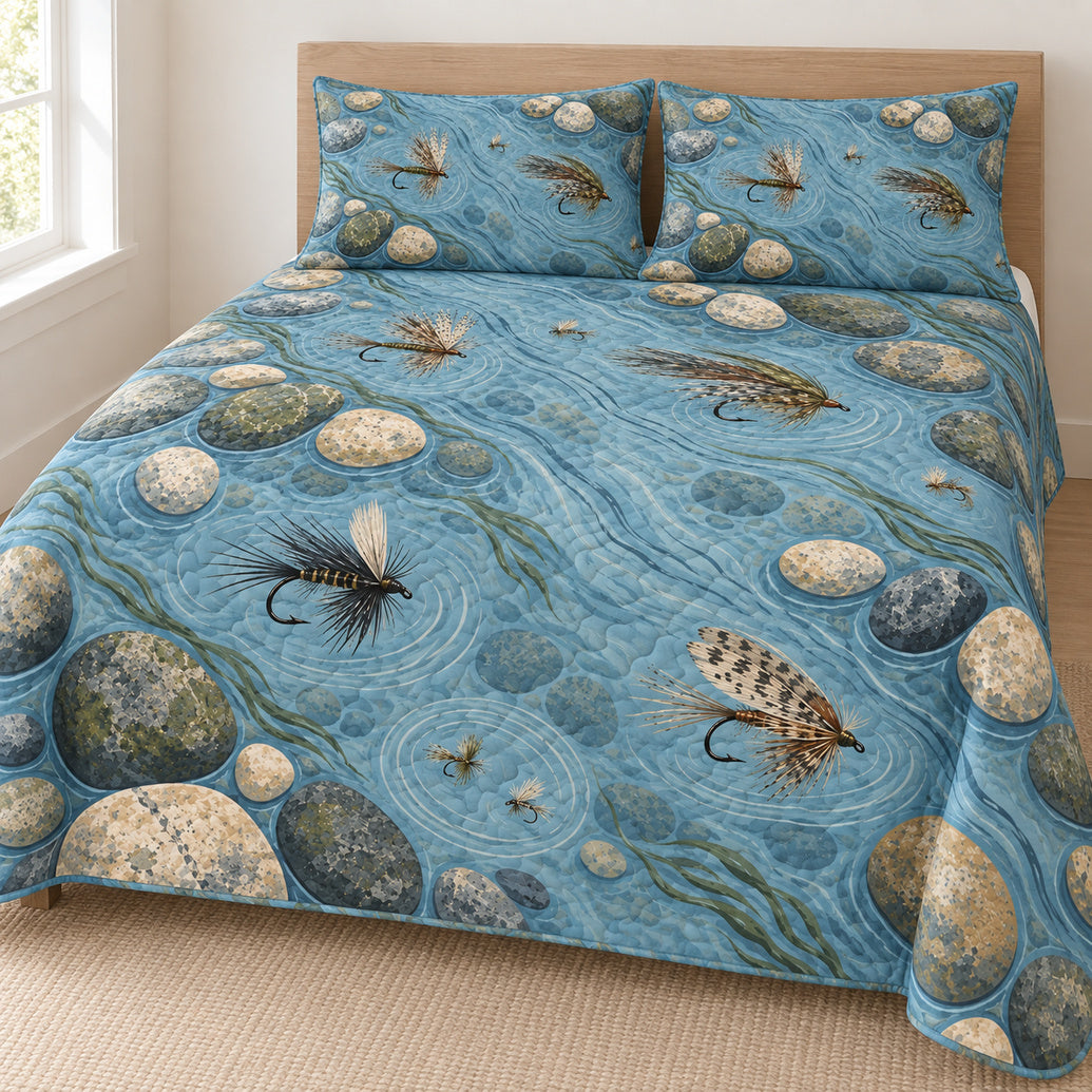 River Pebble Fly Drift Bedding Set