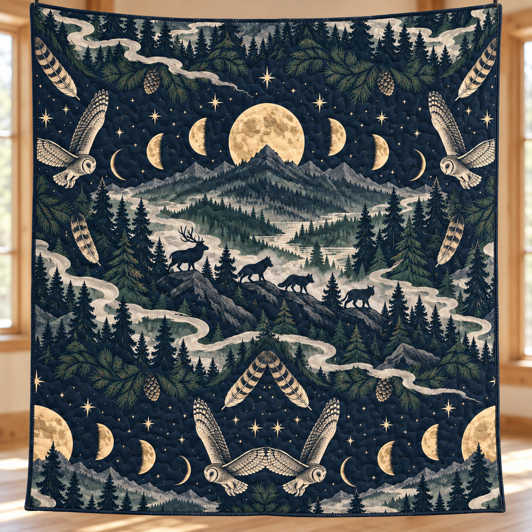 Moonlit Pinewalker Quilt Blanket