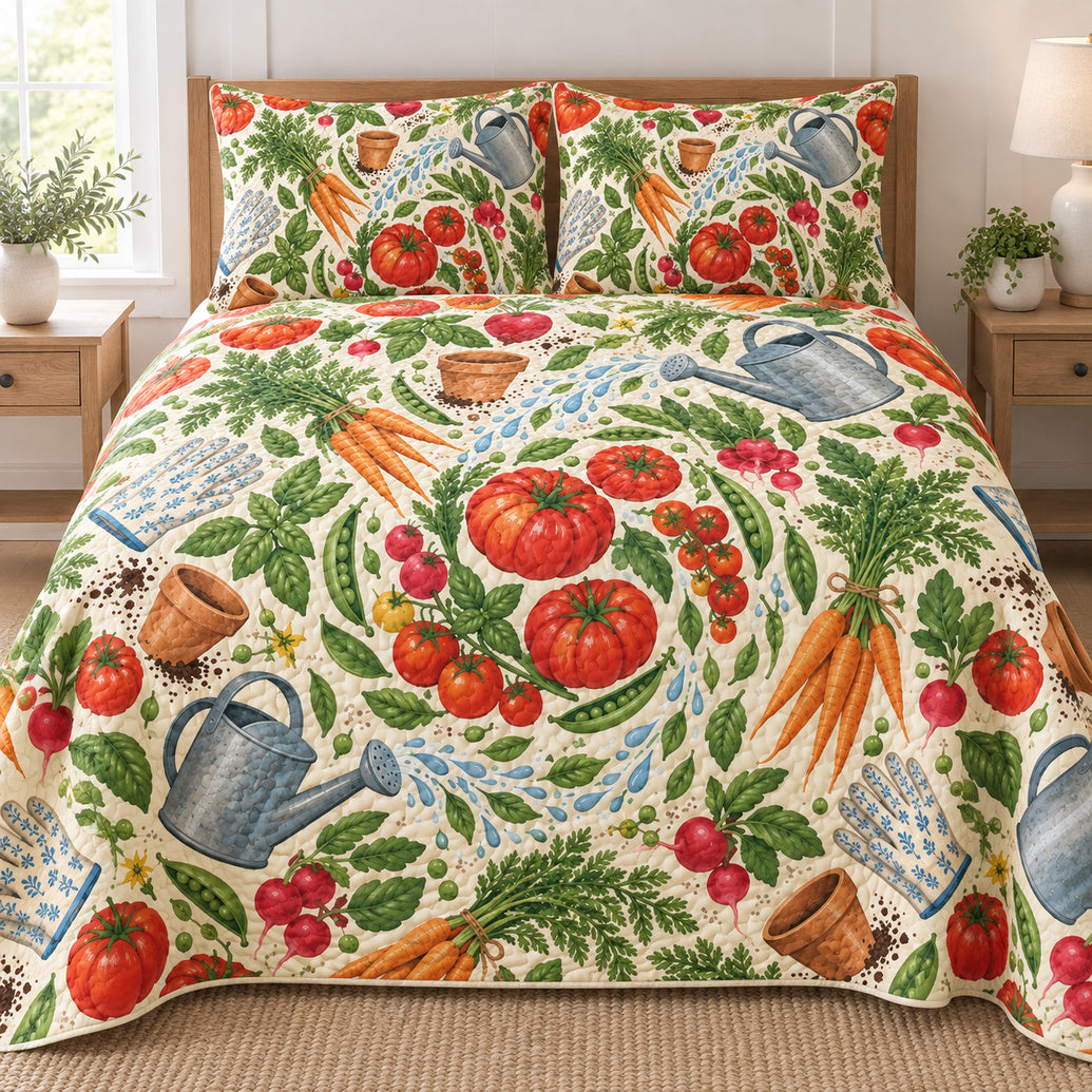 Backyard Watering Parade Bedding Set