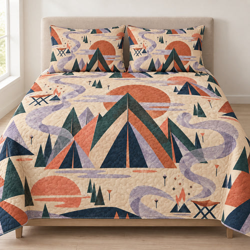 Campfire Smoke Geometry Bedding Set