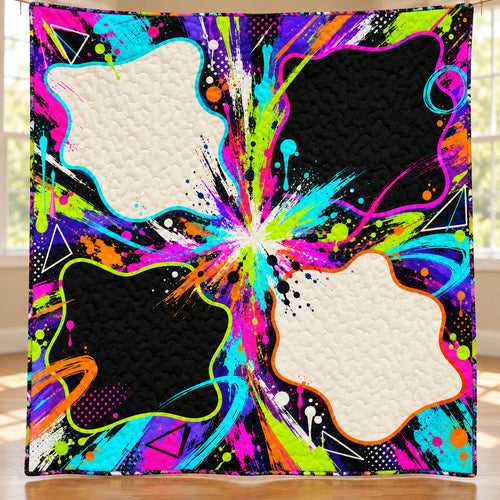 Electric Canvas Confetti Bedroom Quilt Blanket