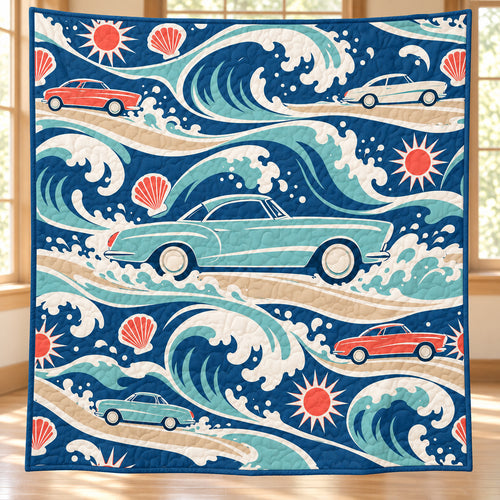 Pacific Chrome Breakers Quilt Blanket