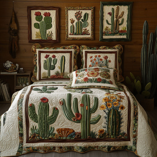 Oasis Elegance 3-Piece Quilted Bedding Set - Single (59" x 70")