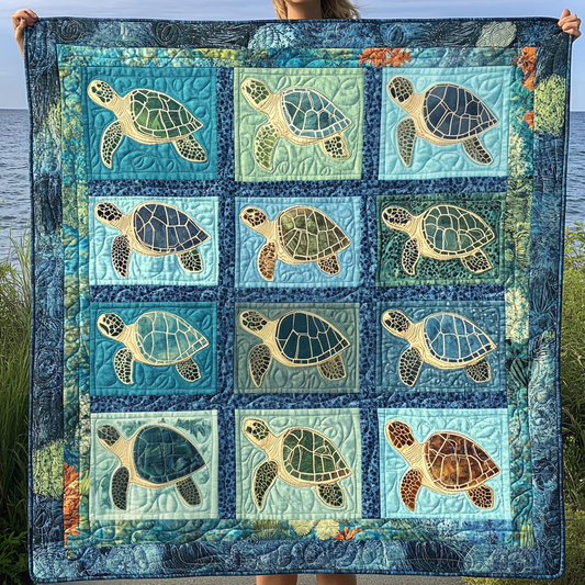 Ocean Breeze Quilted Blanket - Throw (55" x 60")