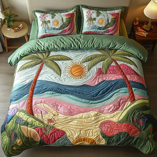 Ocean Escape 3-Piece Quilted Bedding Set - Single (59" x 70")