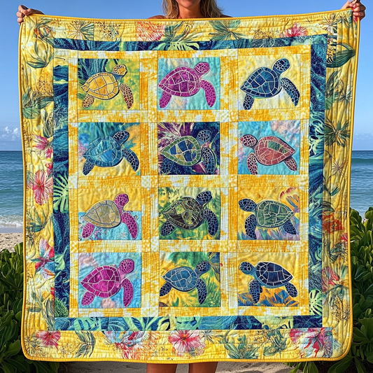 Ocean Harmony Quilted Blanket - Throw (55" x 60")