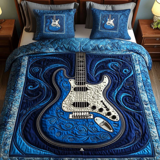 Ocean Melody 3-Piece Quilted Bedding Set - Single (59" x 70")
