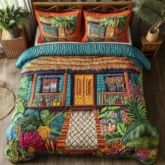 Ocean View 3-Piece Quilted Bedding Set - Single (59" x 70")