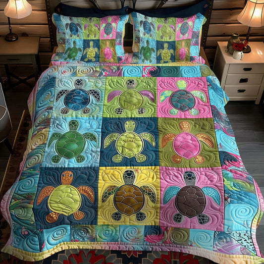 Ocean Voyage 3-Piece Quilted Bedding Set - Single (59" x 70")