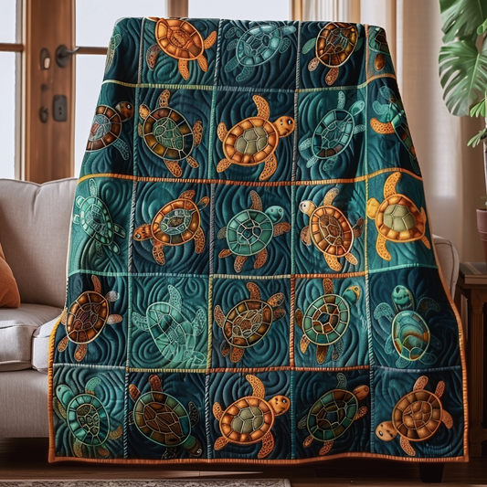 Oceanic Odyssey Quilted Blanket - Throw (55" x 60")
