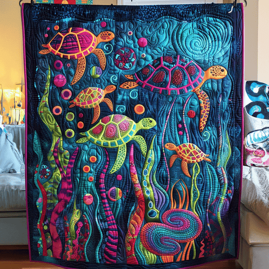 Oceanic Dream Quilted Blanket - Throw (55" x 60")