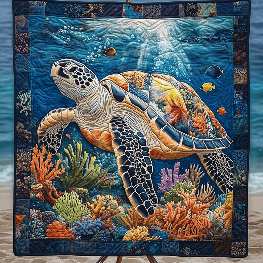 Oceanic Journey Quilted Blanket - Throw (55" x 60")