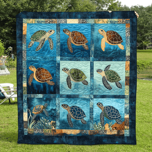 Oceanic Oasis Quilted Blanket - Throw (55" x 60")