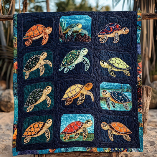 Oceanic Odyssey Quilted Blanket - Throw (55" x 60")