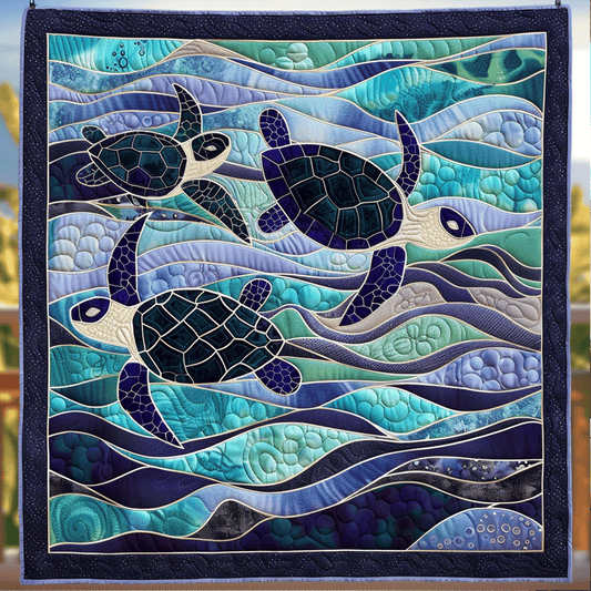 Oceanic Peace Quilted Blanket - Throw (55" x 60")