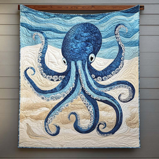 Octopus Odyssey Quilted Blanket - Throw (55" x 60")